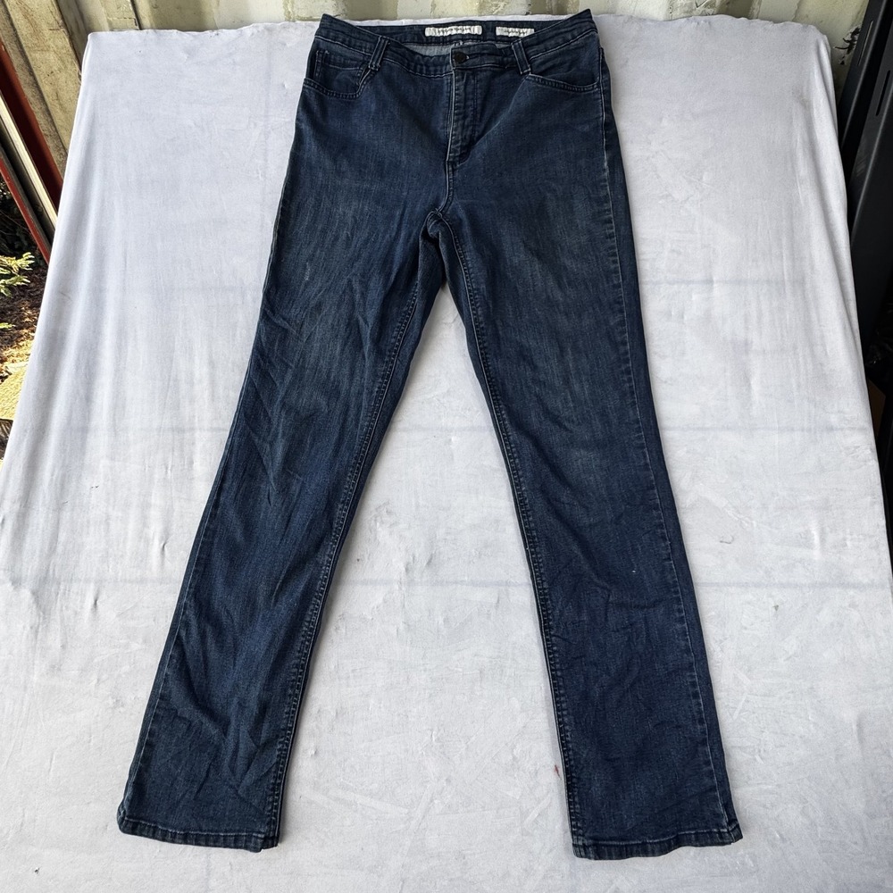 Jones New York Lexington Jeans Womens 12 Missy Blue Denim Stretch Straight Leg